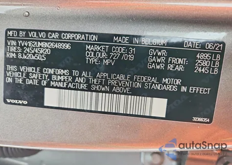 2022 Volvo Xc40 T5 R-Design из США, поврежденный, VIN YV4162UM8N2648996